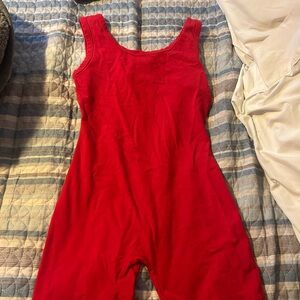 Red Sleeveless Jumpsuit